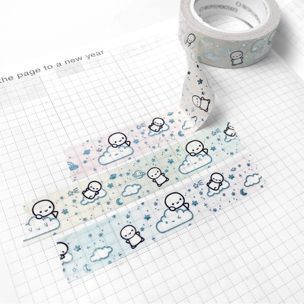 TheCoffeeMonsterzCo Muted Galaxy Washi Tape - 15mm